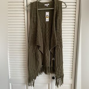 NWT boho fringe vest
